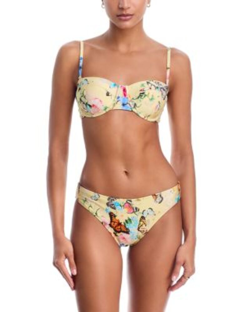 ラジャンス レディース 水着 トップのみ L'AGENCE Alexandra Structured Bra Bikini Top & Nicole Garden Butterflies Classic Bikini Bottom One-Size