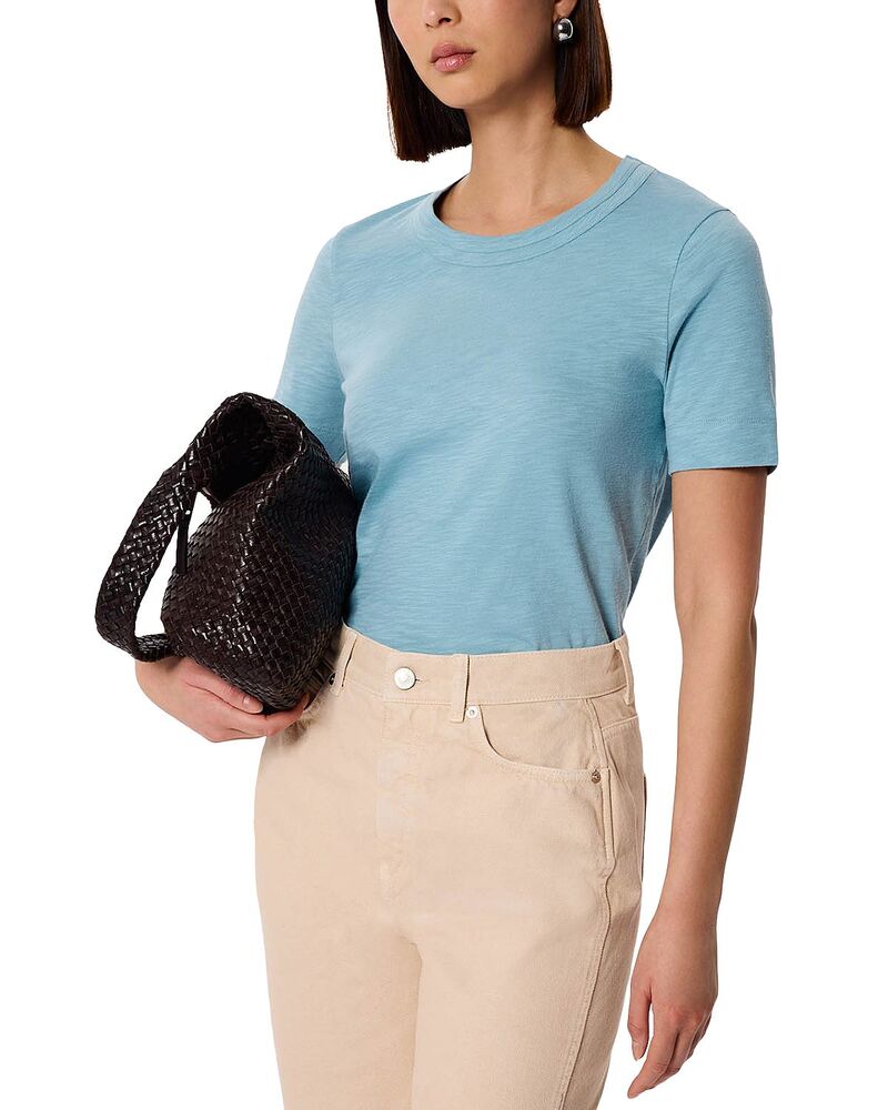 ホイッスルズ レディース トップス シャツ Whistles Rosa Double Trim T Shirt Blue ブルー