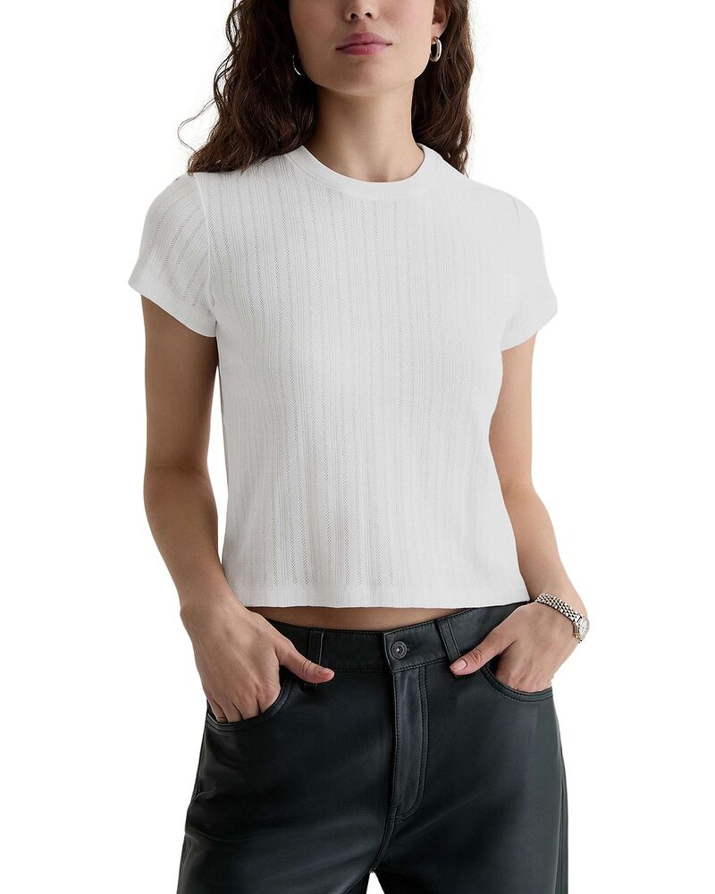 エージー レディース トップス プルオーバー クルーネックロップド AG Sadie Crewneck Cropped Tee Powder
