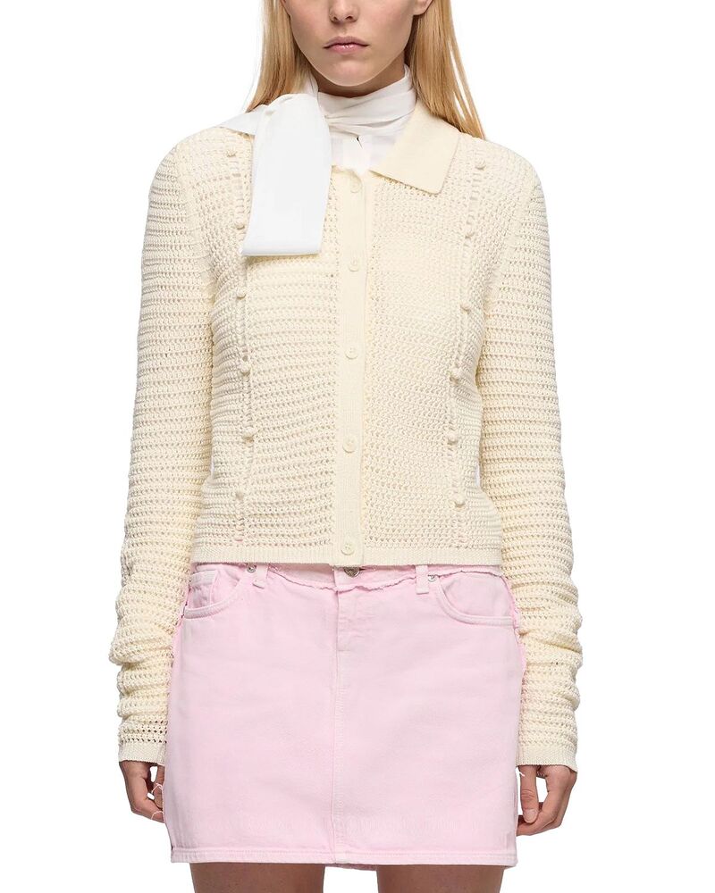 セブンフォーオールマンカインド レディース アウター ジレー 7 For All Mankind Bobble Cardigan Cotton Ecru エクリュ