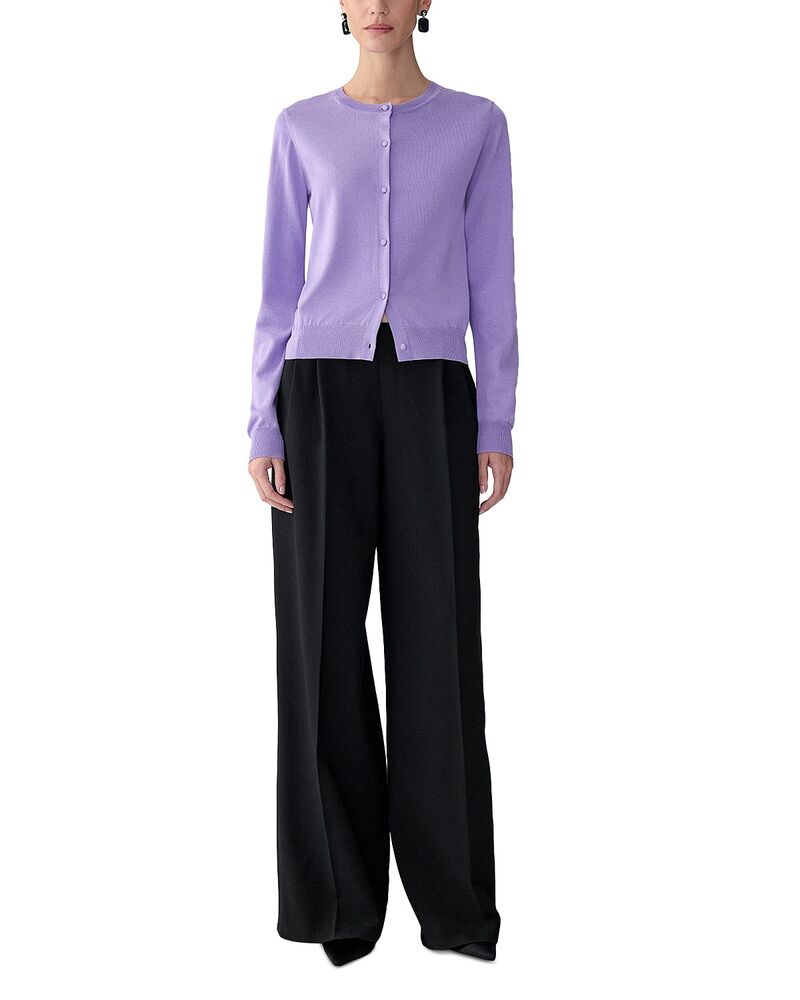 キャロライナヘレラ レディース アウター 編み物・スウェーター ジレー Carolina Herrera Button Front Cardigan Violeta