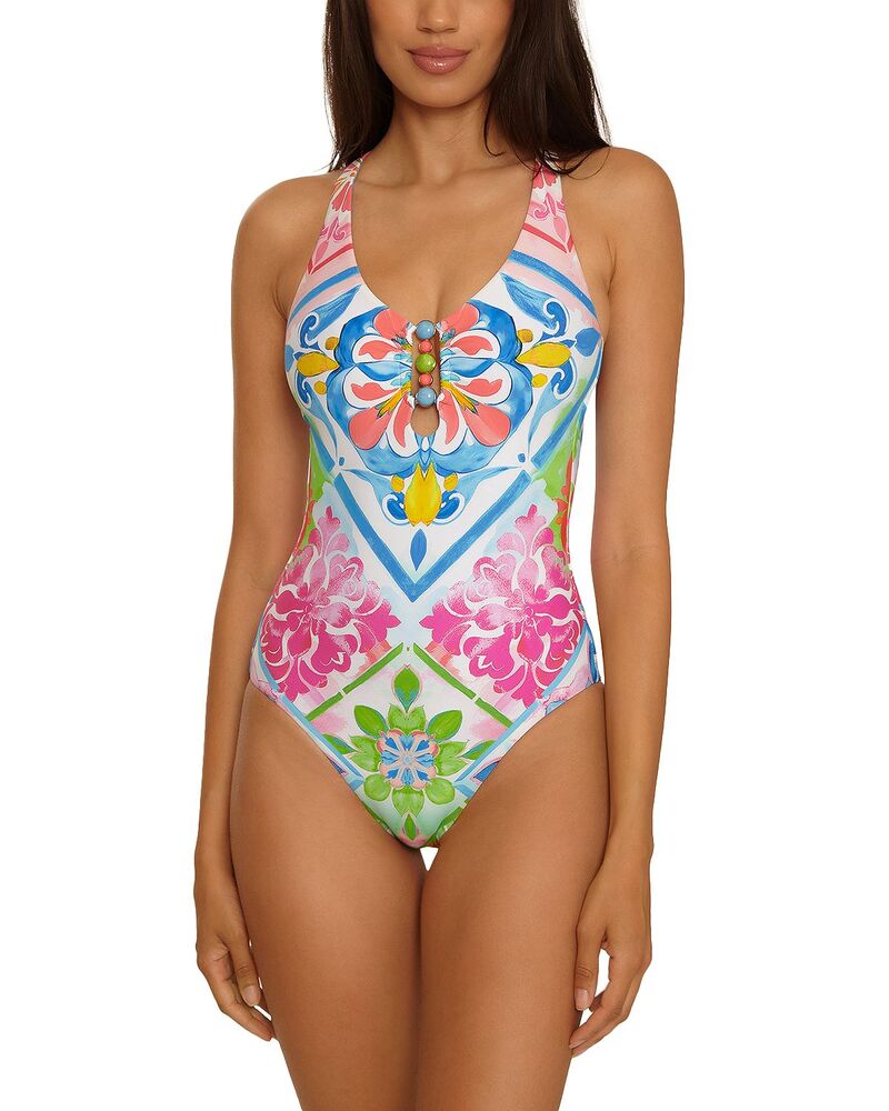 ベッカバイレベッカバーチュー レディース 水着 上下セット BECCA by Rebecca Virtue Mijas Gia Scoop Neck One Piece Swimsuit Multi マルチカラー