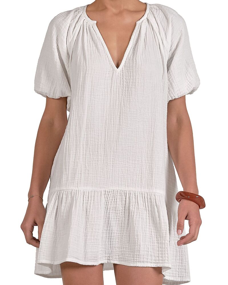 エラン レディース トップス ワンピース Elan Texturedresswim Cover-Up White ホワイト|ReVida 店