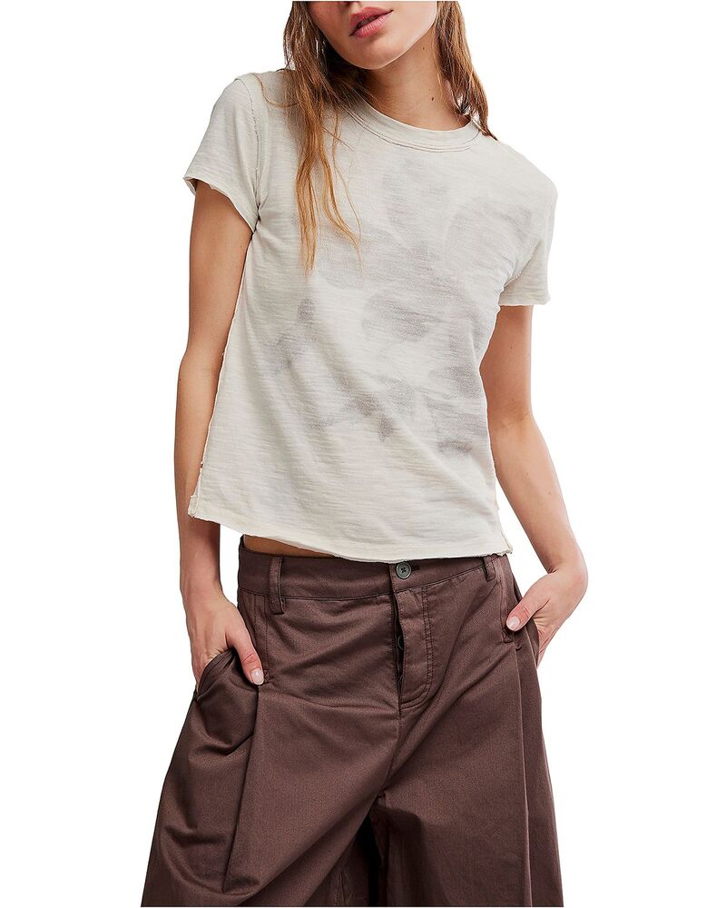 フリーピープル レディース トップス プルオーバー Free People Wall Flower Tee Washed Tea