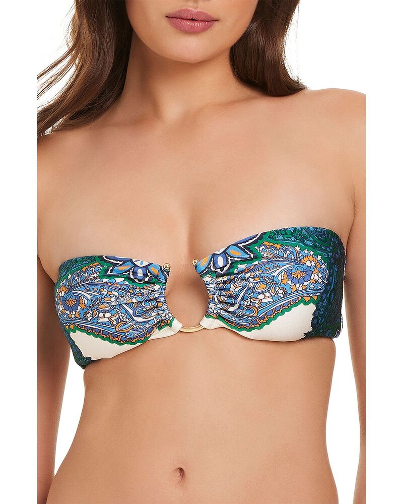 レッドカーター レディース 水着 トップのみ Red Carter U Ring Bandeau Bikini Topapyrus Multi マルチカラー｜ReVida 店