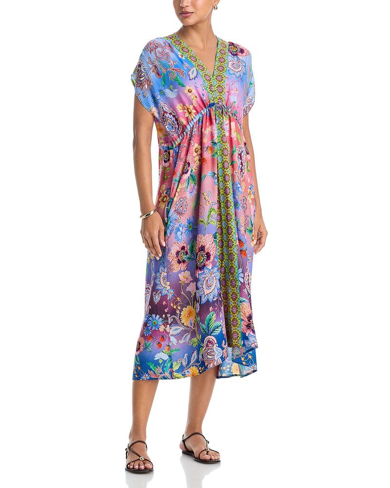 ジョニーワズ レディース トップス ワンピース Vネック Johnny Was V Neckaftan Dress Cover Up Lilliana|ReVida 店