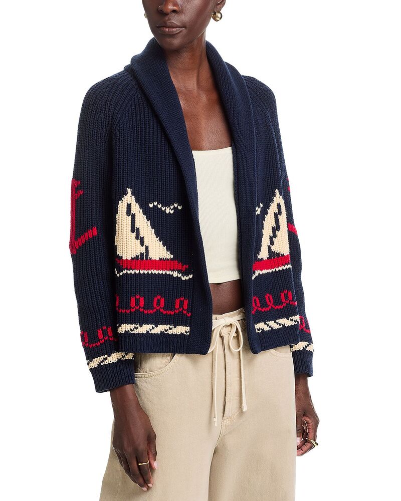 ザ・グレート レディース アウター ジレー プルオーバー THE GREAT. Lodge Cardigan Sweater Tonal Navy 米国海軍