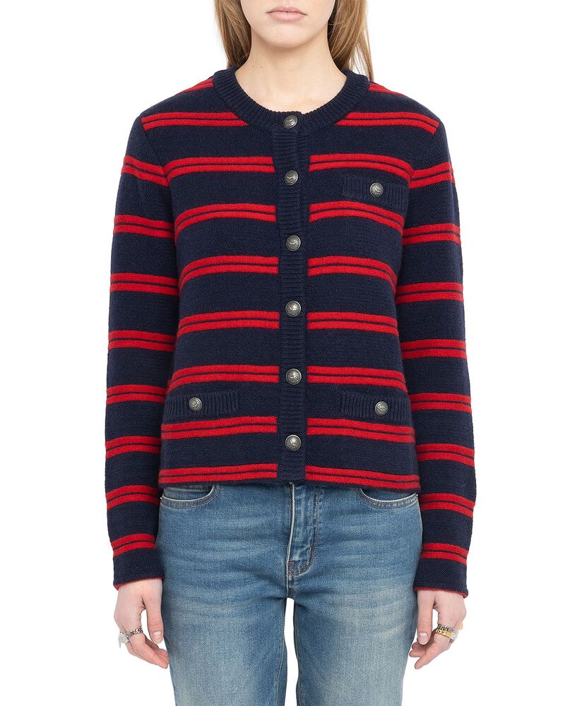ザディグ エ ヴォルテール レディース アウター カーディガン Zadig & Voltaire Camo Cardigan Encre