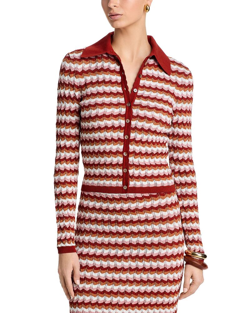 ロニーコボ レディース アウター ジャケット・ブルゾン ニット Ronny Kobo Gavin Knit Jacket Rust Combo ラスト｜ReVida 店