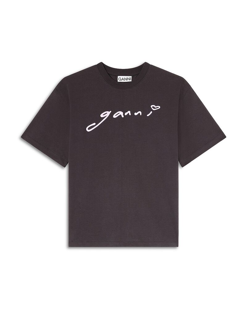ガニー レディース トップス プルオーバー プルオーバー ロゴタイプ グラフィック GANNI Jersey Logo Graphic Tee Phantom