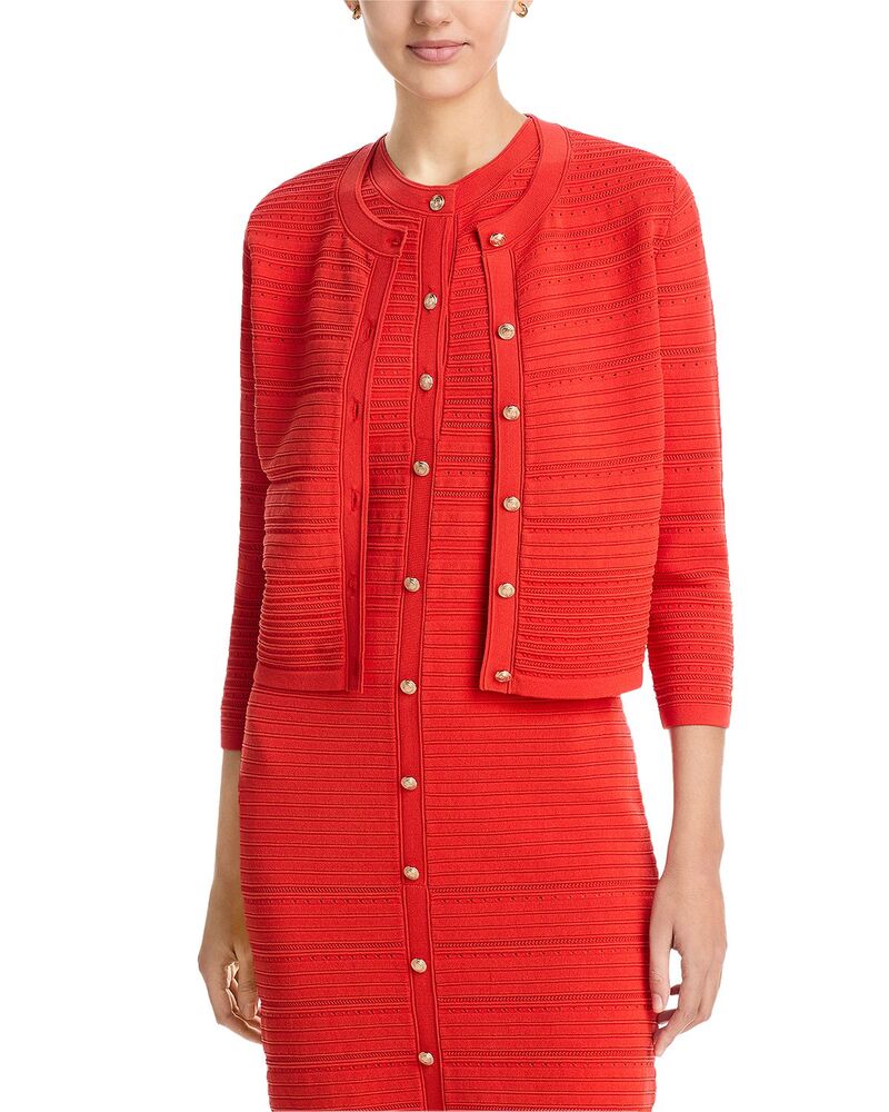 エリータハリ レディース アウター ジレー Elie Tahari The Alessandra Cardigan Orange Dream オレンジ色