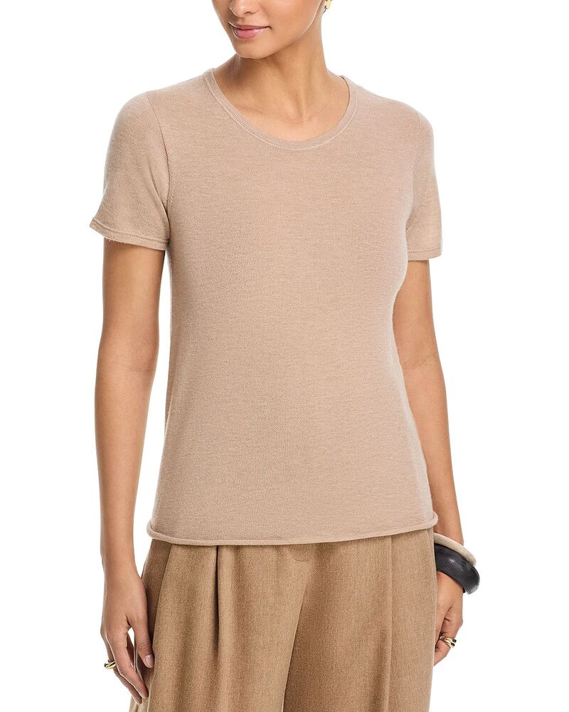 マジェスティック レディース トップス Tシャツ クルーネック Majestic Filatures Machine Washable Cashmere Crewneck Tee Cord Chine|ReVida 店