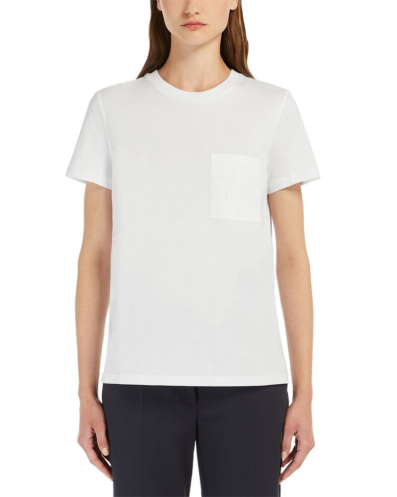 マックスマーラ レディース トップス プルオーバー Max Mara Papaia Pocketee Optical White 白いこと