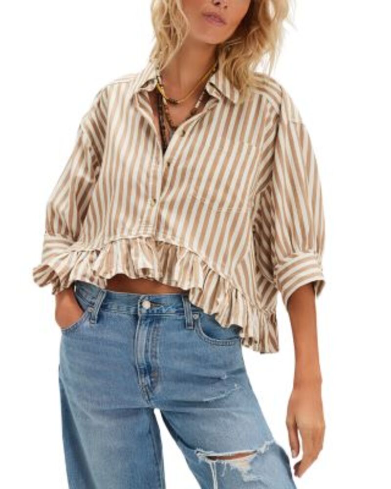 フリーピープル レディース トップス シャツ Free People Bailey Striped Shirt One-Size ストライプ