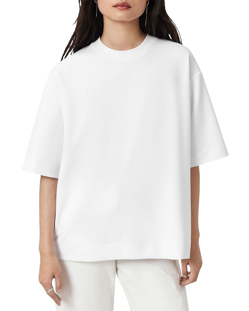 オールセインツ レディース トップス Tシャツ ALLSAINTS Dani Back Zip Tee Optic White ホワイト