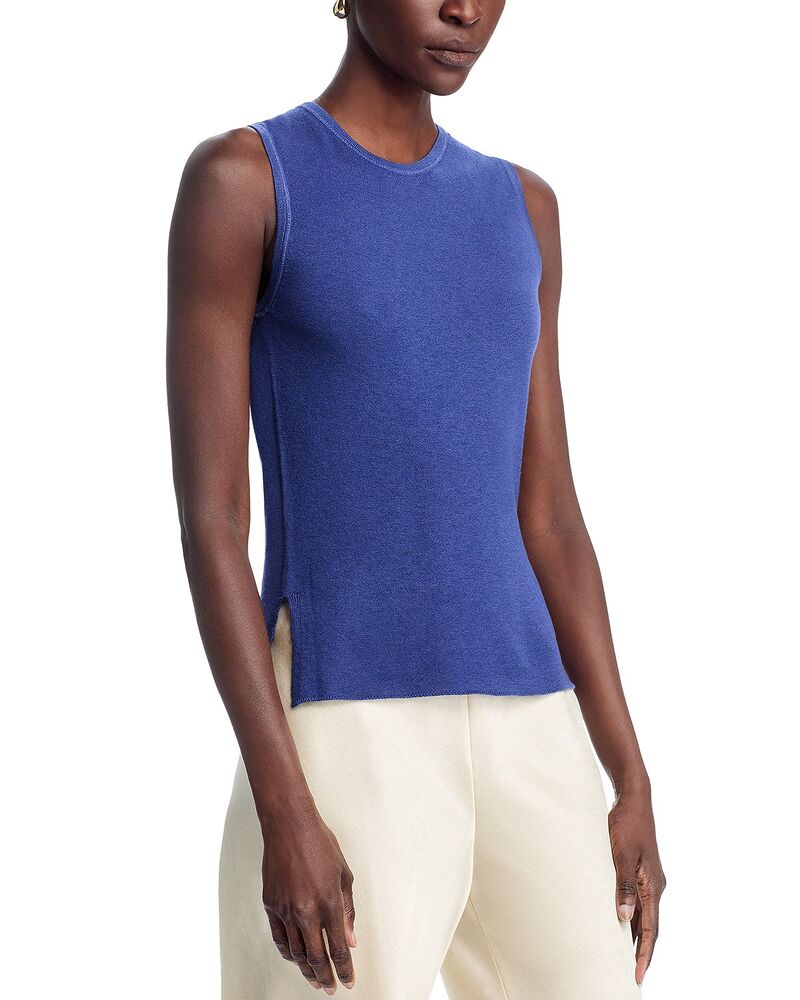 マジェスティック レディース トップス シャツ クルーネック ノースリーブ Majestic Filatures Crewneck Sleeveless Top Blue Moon ブルー