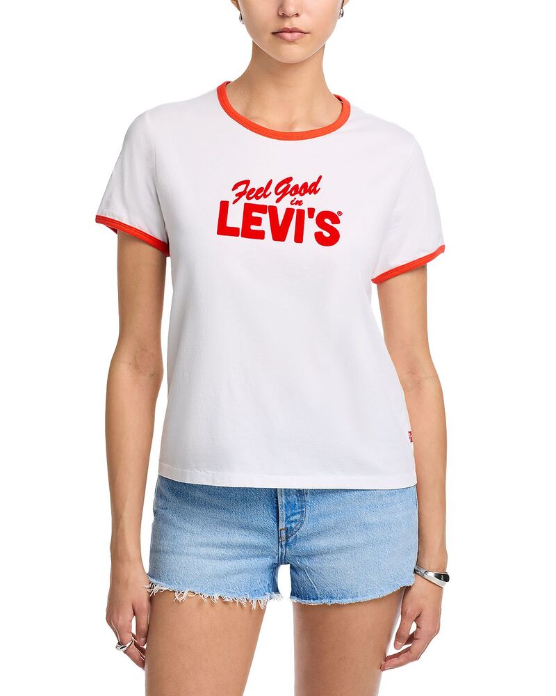 リーバイス レディース トップス Tシャツ Levi's GR Favorite Ringer Tee Feel Good