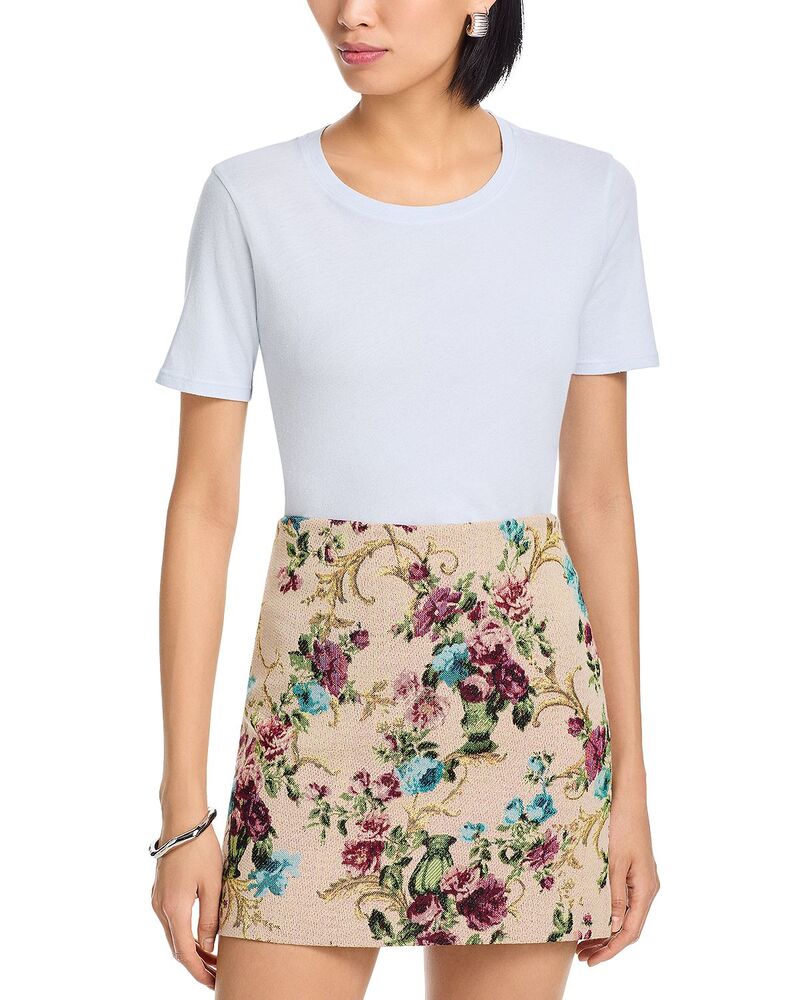 ラジャンス レディース トップス Tシャツ L'AGENCE Stormy Crop Tee Pale Mist｜ReVida 店