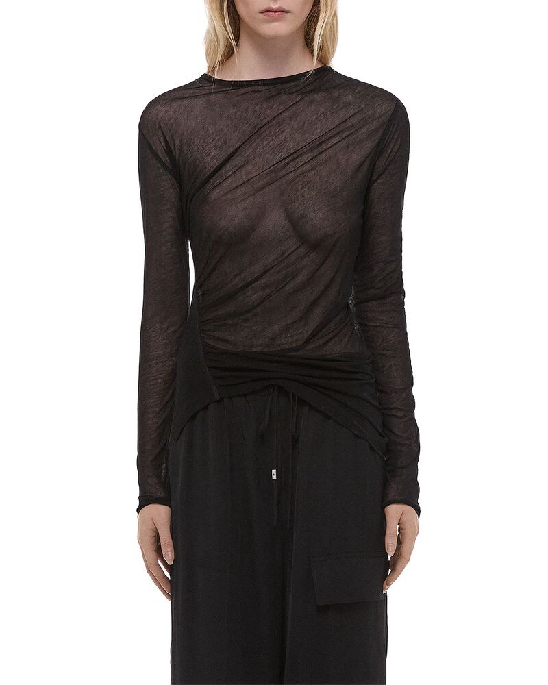 ヘルムート ラング レディース トップス シャツ ギャザー Helmut Lang Ruched Top Black ブラック