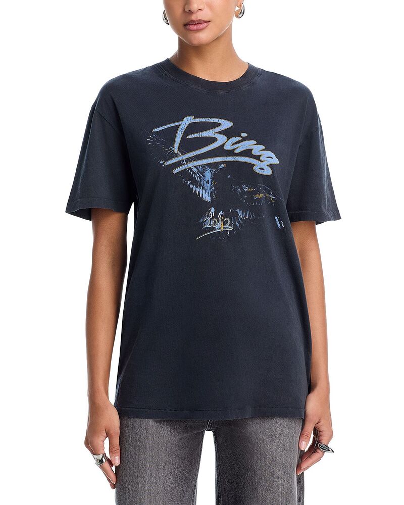 アニービン レディース トップス Tシャツ Anine Bing Kent Eagle Tee Black ブラック｜ReVida 店