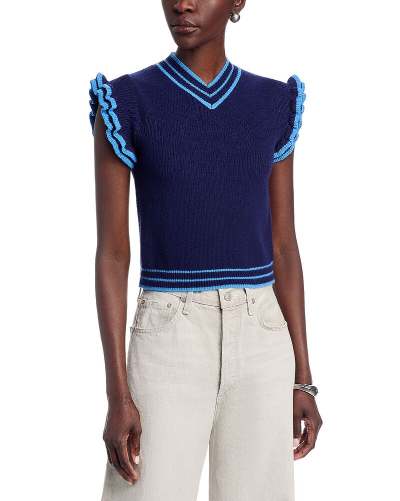 エリアスターズ レディース トップス シャツ ニット Area Stars Trim Knitop Navy Light ネイビー