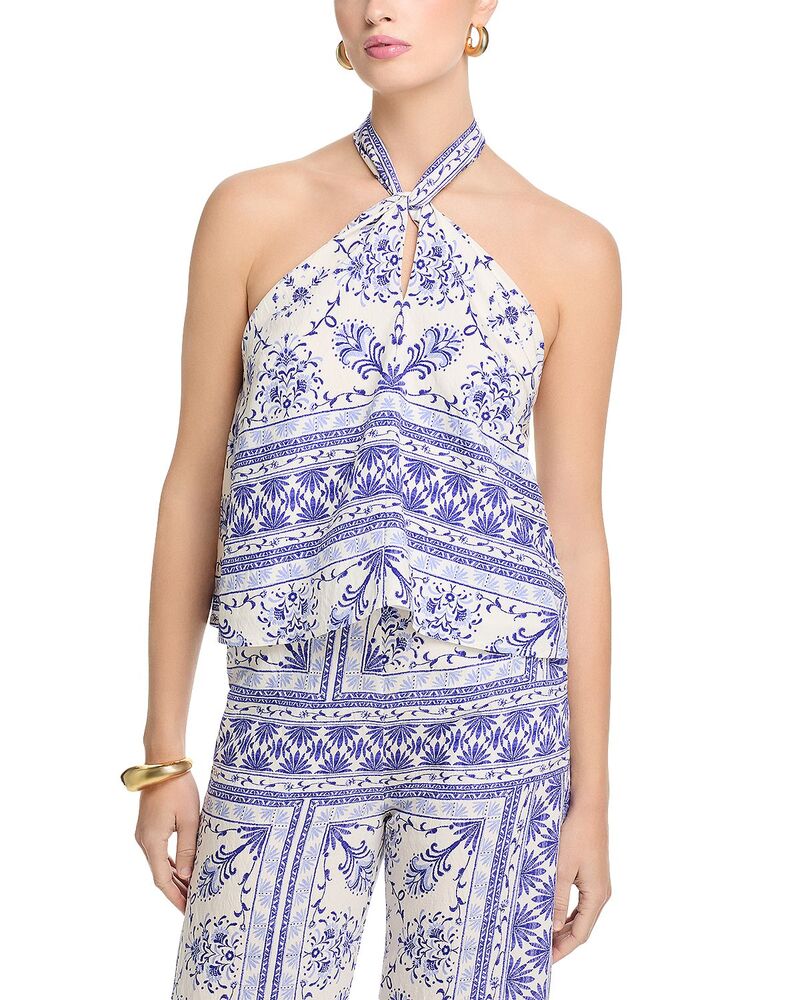アクア レディース トップス シャツ ホルター AQUA Boarder Halter Top - Exclusive Blue Multi ブルー