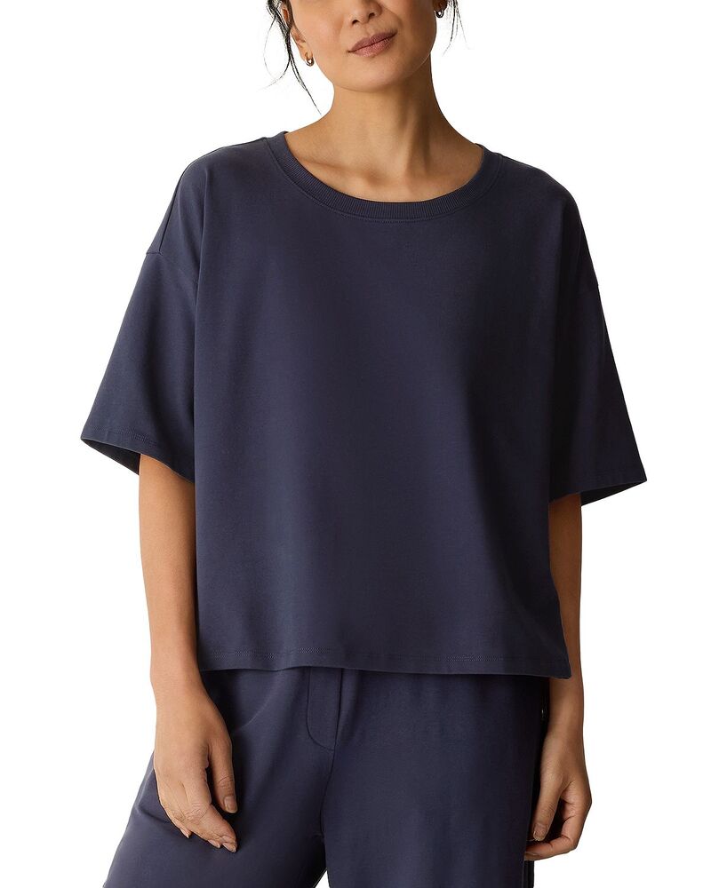 エイリーンフィッシャー レディース トップス プルオーバー 労働者の一団素っ首 Eileen Fisher Crewneck Tee Ink
