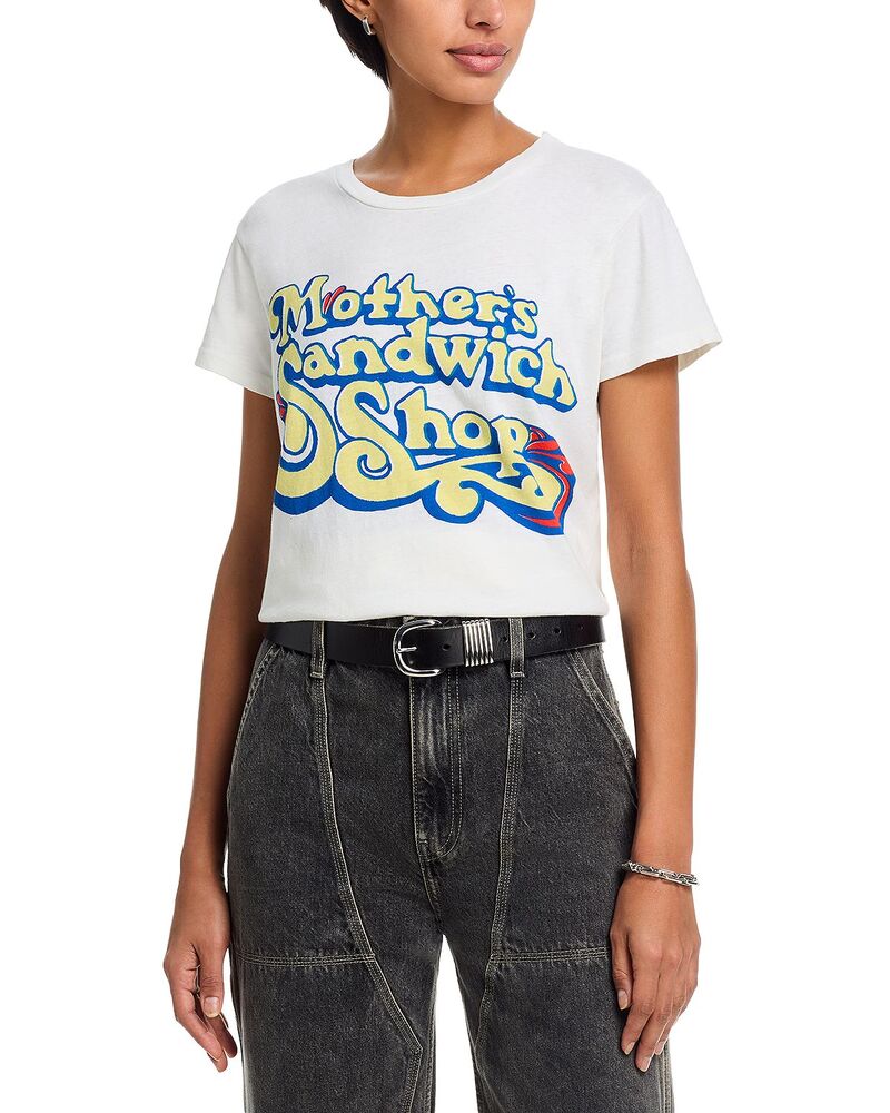 マザー レディース トップス Tシャツ グラフィック MOTHER The Boxy Goodie Graphic Tee Sandwich Shop|ReVida 店