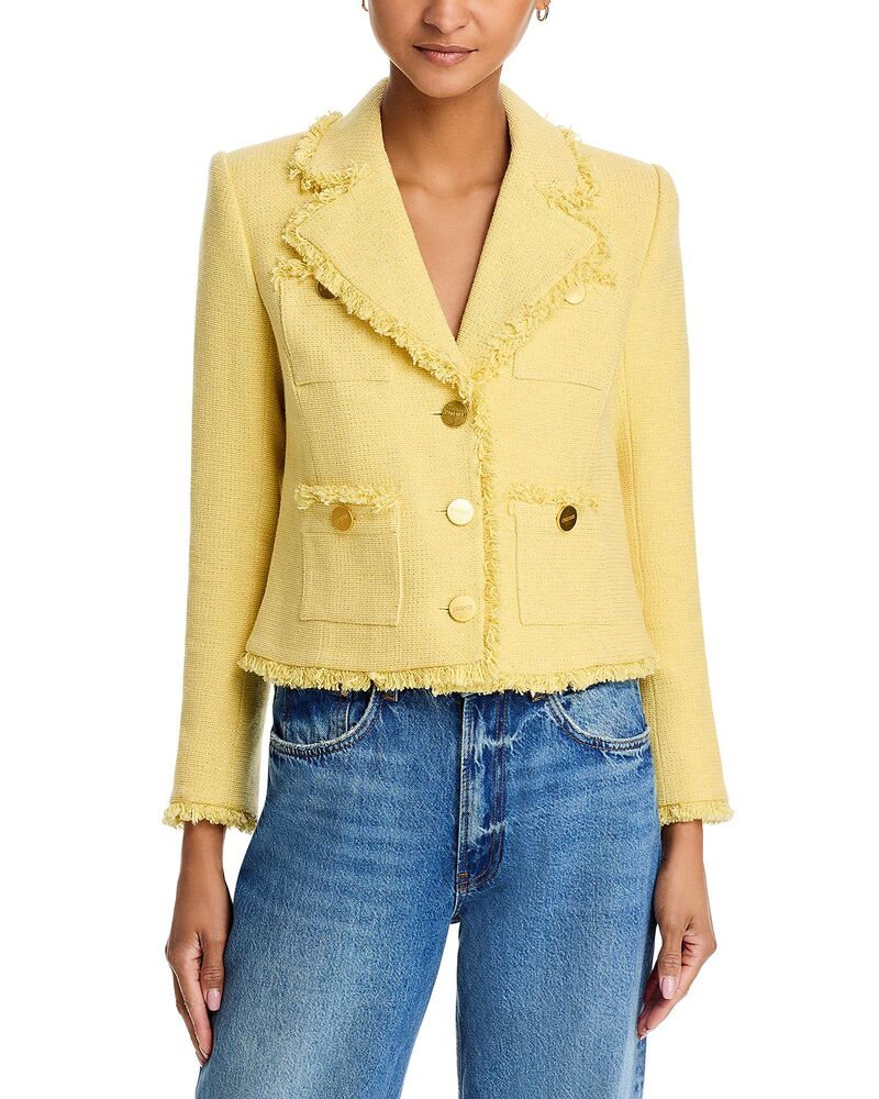 ラジャンス レディース アウター 上衣・上衣 L\u0027AGENCE Sylvia Collared Jacket Pale Yellow/Light Gold 黄色