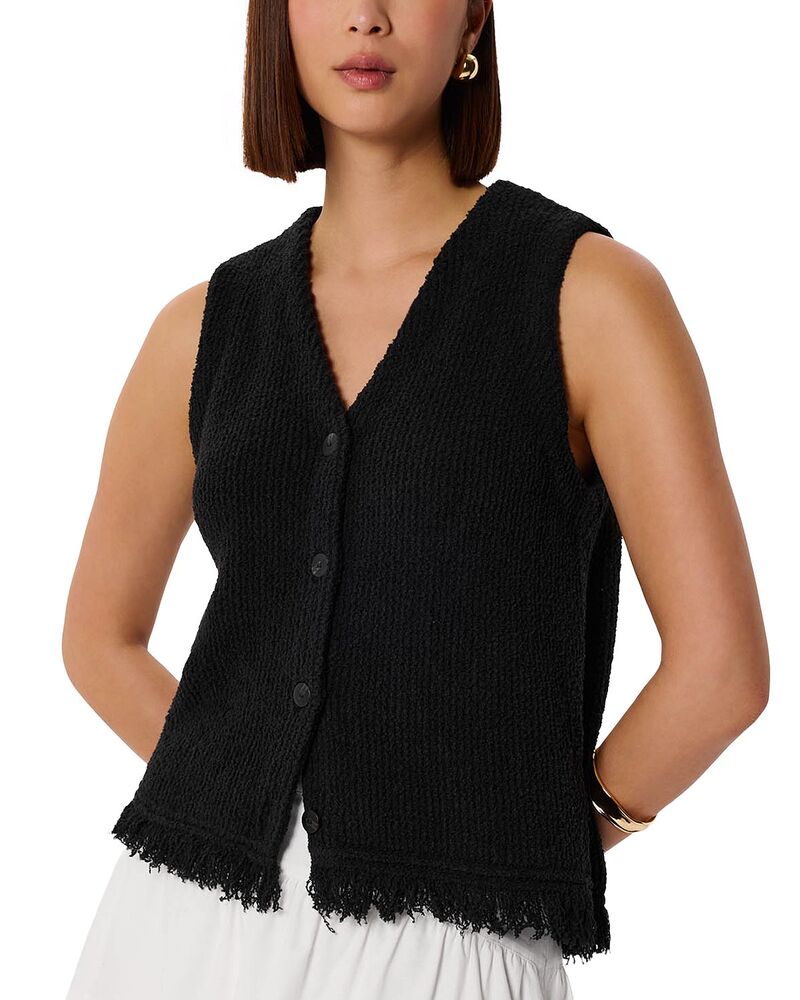 ホイッスルズ レディース トップス タンクトップ コットン Whistles Cotton Blend Boucl Tank Top Black ブラック