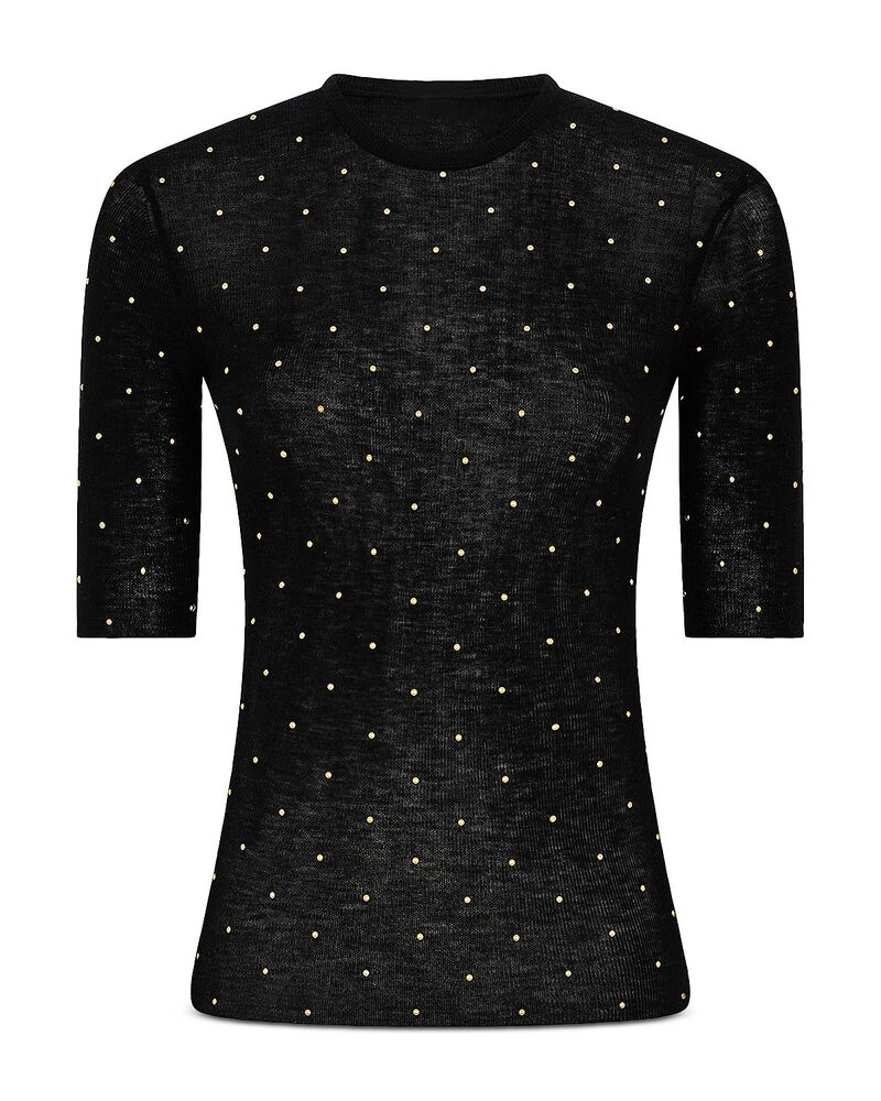 ラバンヌ レディース トップス シャツ Rabanne Haut Short Sleeve Top Black ブラック｜ReVida 店