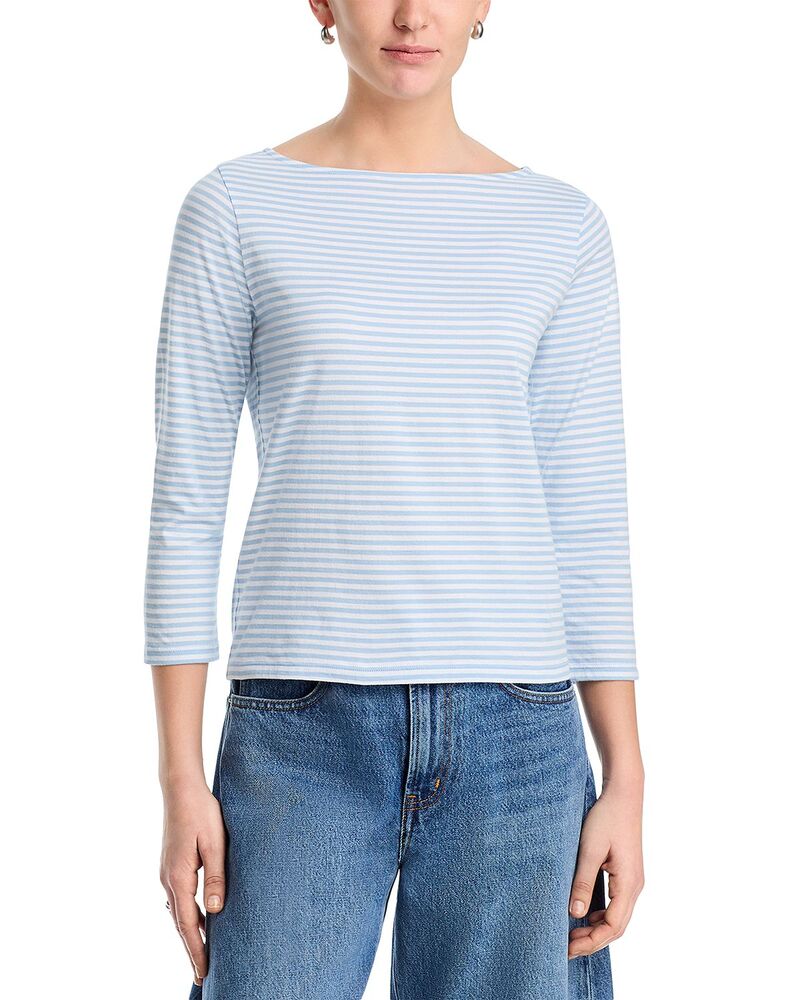 フレーム レディース トップス Tシャツ FRAME The Boat Neck Tee Powder Blue ブルー