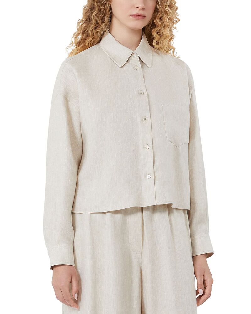 ウィークエンド マックスマーラ レディース アウター ジャケット・ブルゾン キャップ リネン Weekend Max Mara Wkdcapo Linen Canvas Jacket Ecru エクリュ 72,490円