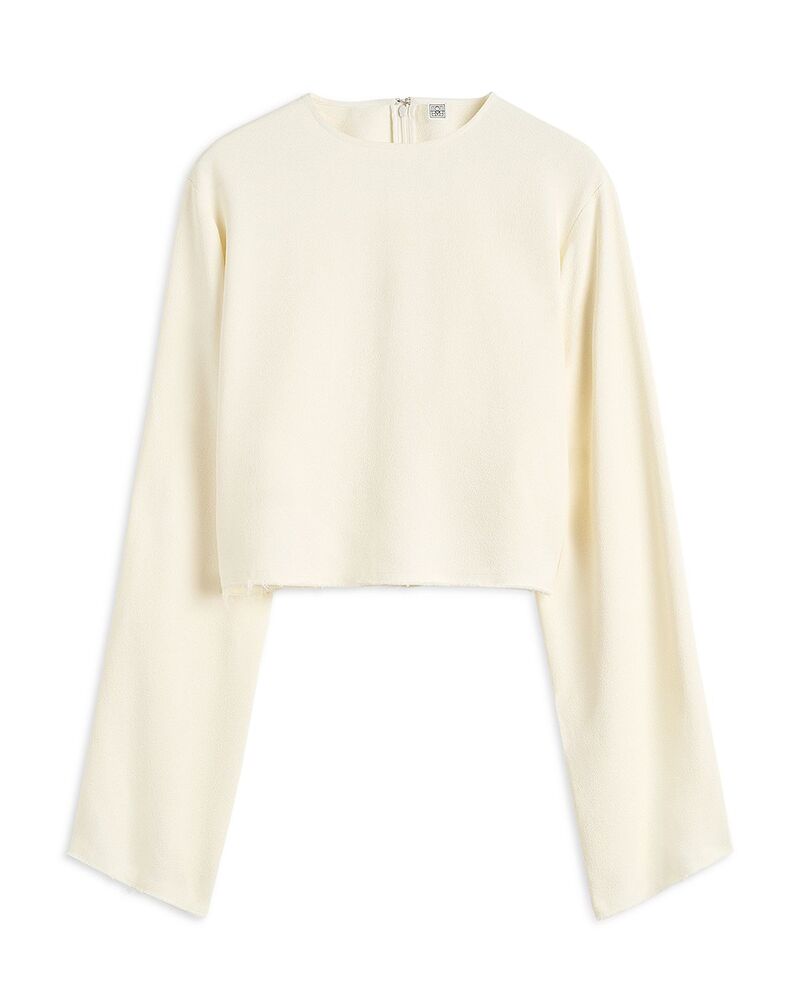 トーテム レディース トップス シャツ クロップド ブラウス TOTEME Cropped Sablouse Macadamia