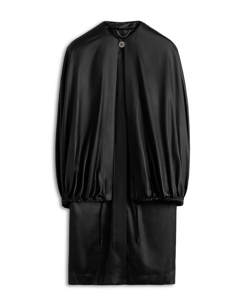 トーテム レディース アウター 厚地の外套 ケープひな型 旗がしら ケープ TOTEME Detachable Capevening Coat Black 黒いこと