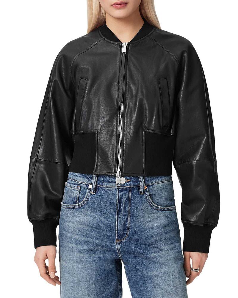 オールセインツ レディース アウター ジャケット・ブルゾン レザー ALLSAINTSuri Leather Bomber Jacket Black ブラック