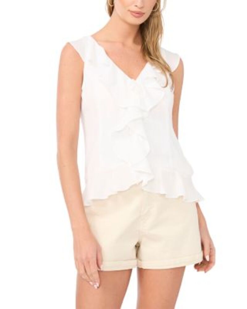 ワンステイト レディース トップス シャツ Vネック フリル 1.STATE V Neck Ruffle Frontop One-Size