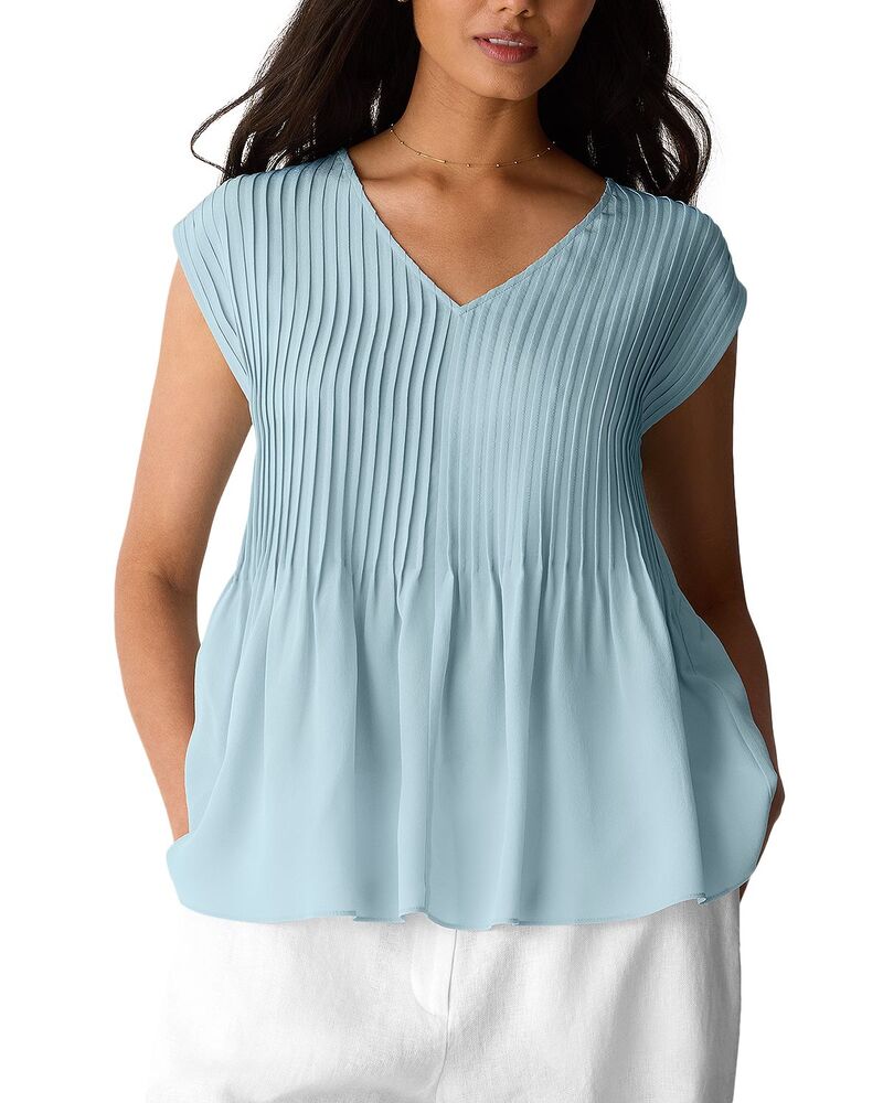 エイリーンフィッシャー レディース トップス シャツ Vネックレープ シルク Eileen Fisher Silk Crepe De Chine V Neck Top Breze