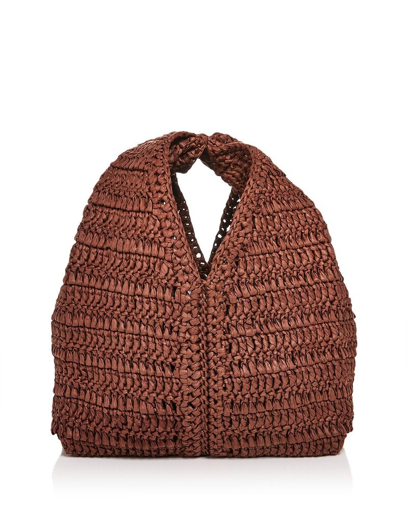 エーエルシー レディース バッグ ミニ A.L.C. Simone Raffia Mini Bag Chocolate チョコレート
