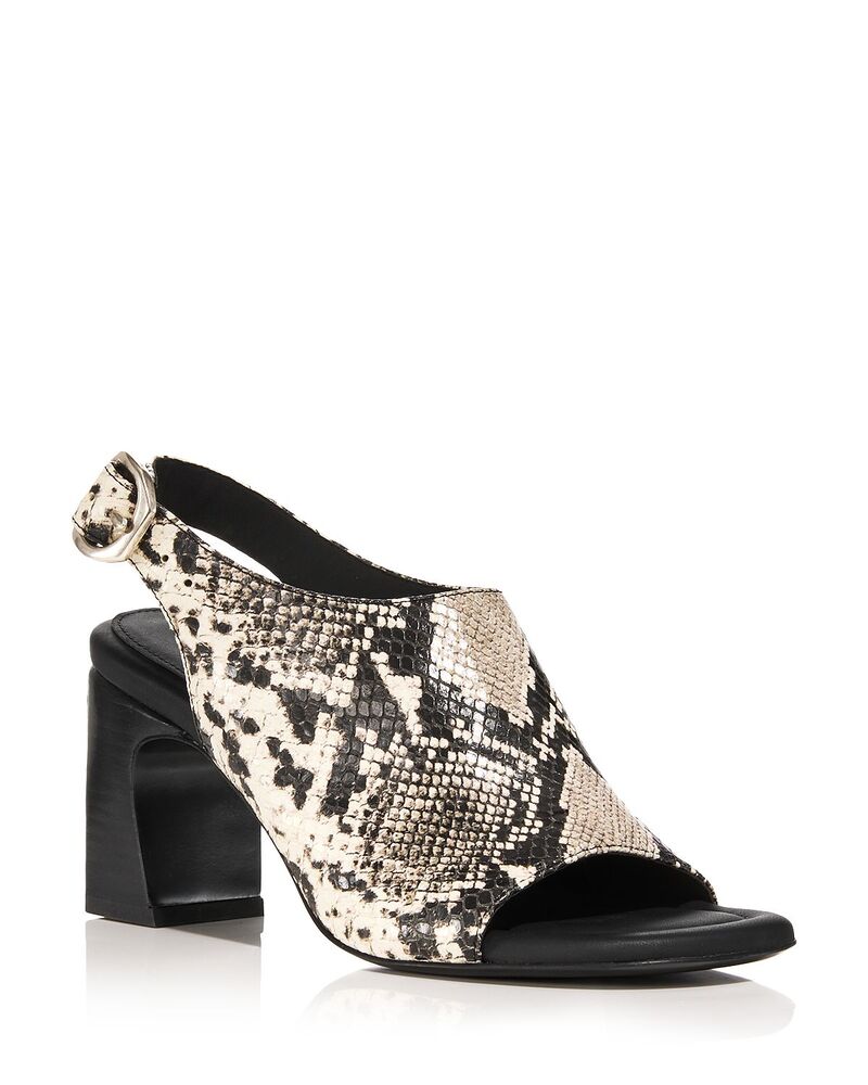 ラグアンドボーン レディース シューズ サンダル ヒール rag & bone Women's Gigi Block Heel Sandals Black/White Snake ホワイト