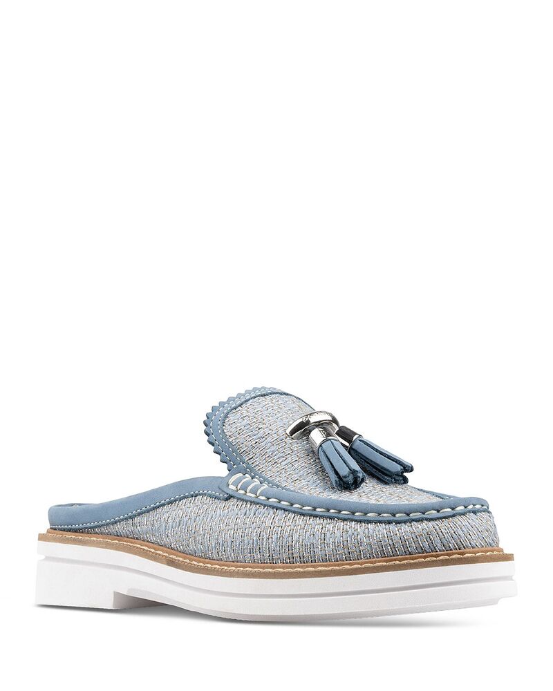 ドナルドプリネール レディース シューズ スリッポン・ローファー Donald Pliner Women's Tassel Mule Loafers Denim デニム