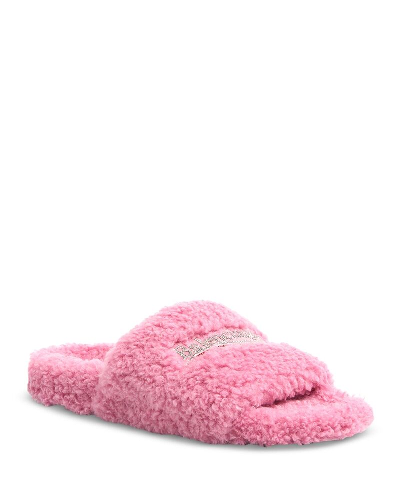 バレンシアガ レディース シューズ サンダル Balenciaga Women's Furry Slide Slippersweet Pink/Crystal ピンク｜ReVida 店