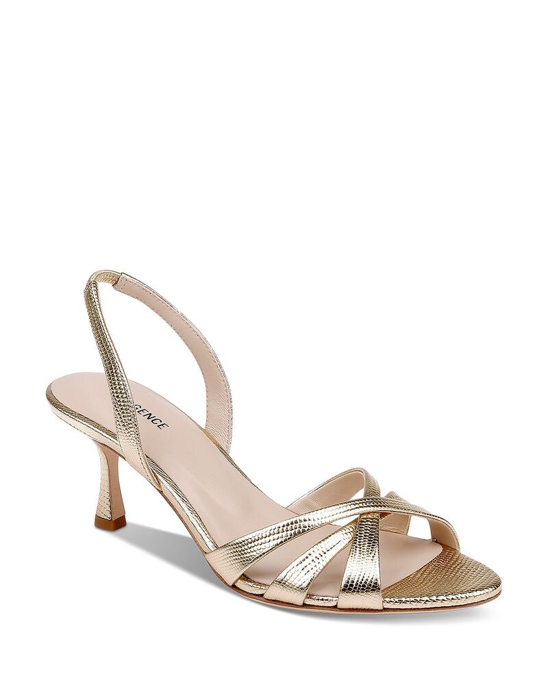 ラジャンス レディース シューズ サンダル L'AGENCE Women's Colwill II Slingback Sandals Gold Lizard ゴールド