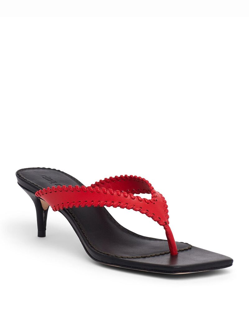 サンク セプト レディース シューズ サンダル レザー Cinq Sept Women's Frankie Leather Slide Sandals Bisou/Black ブラック 52,080円