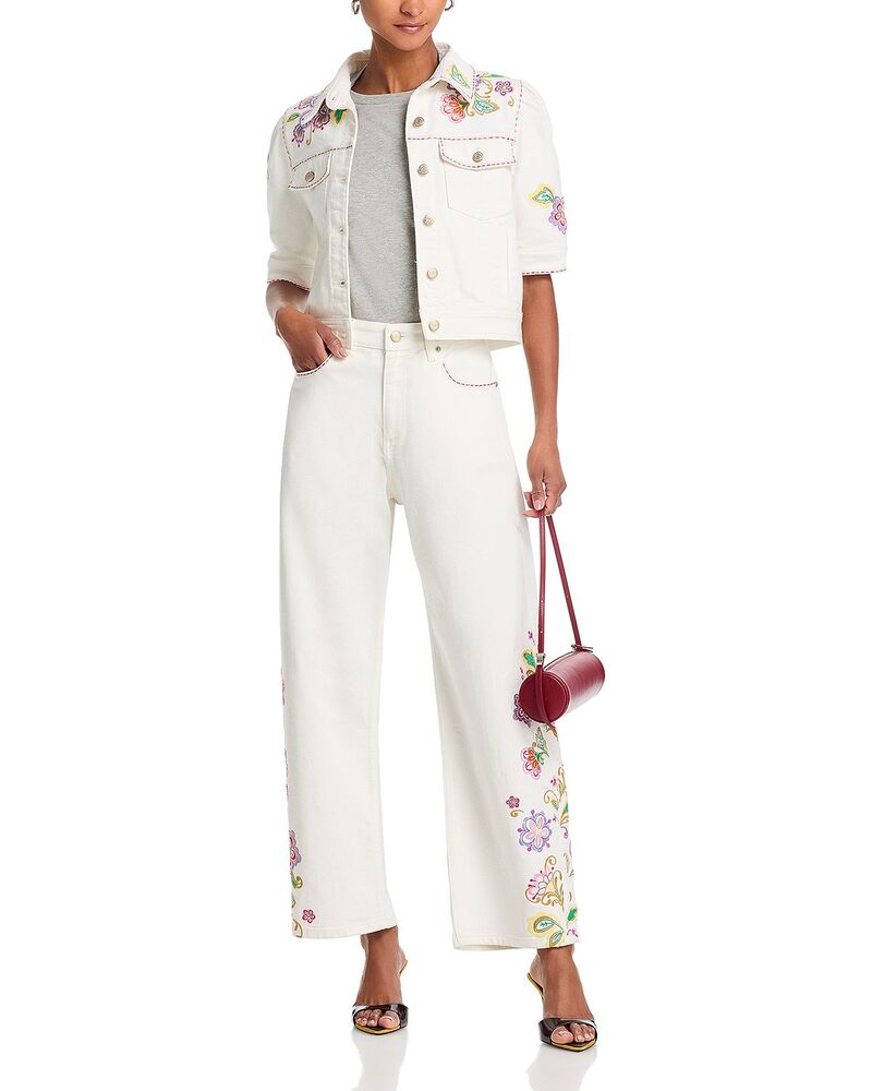 サンク セプト レディース アウター ジャケット・ブルゾン ワイドレッグ ジーンズ Cinq Sept Jardin Boheme Carley Jacket & Hayden Wide Leg Jeanscour Multi マルチカラー