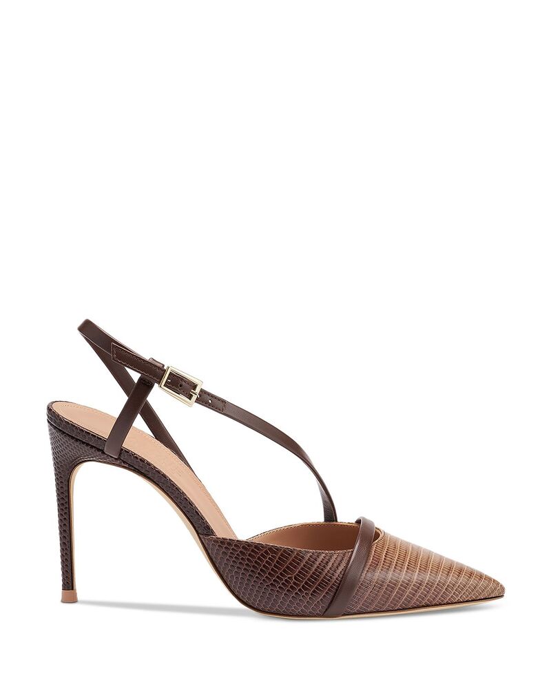 マローンスリアーズ レディース シューズ パンプス Malone Souliers Women\u0027s Valeria 90 Pointed Toe Slingback Pumps Taupe/Taupe トープ