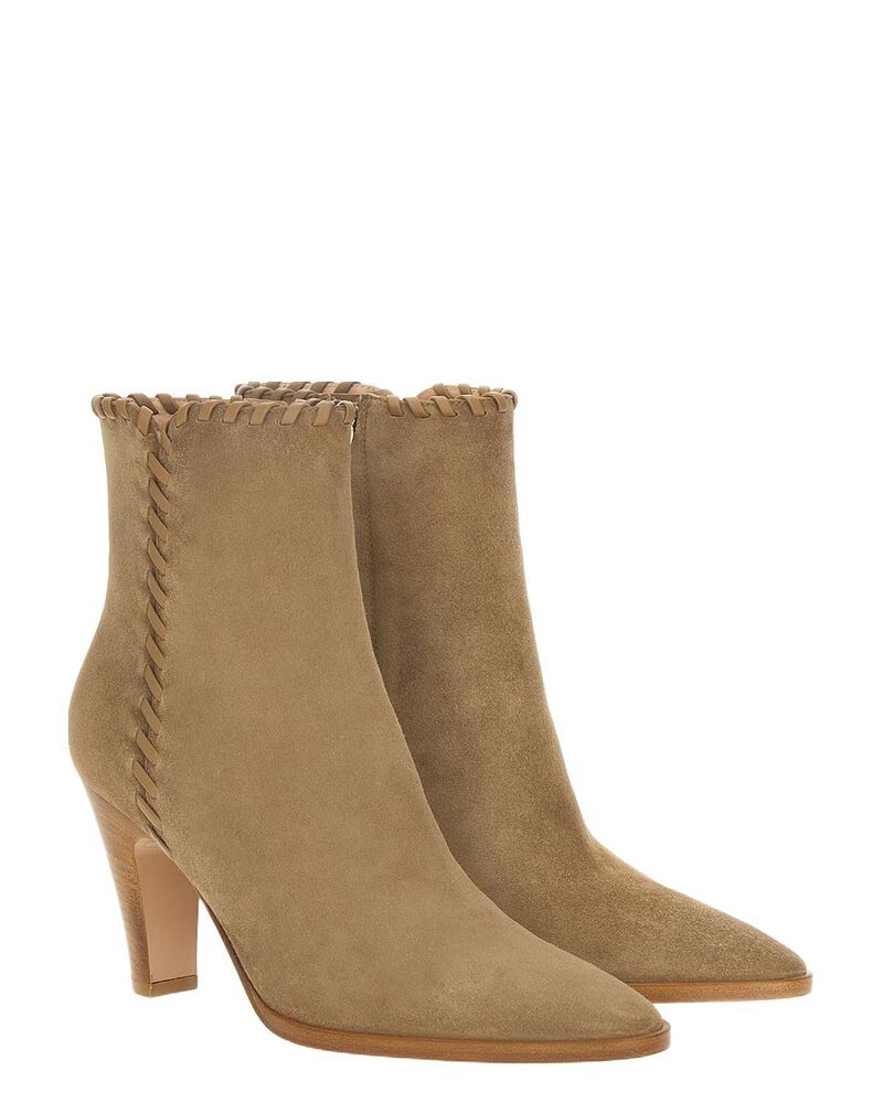 ジャンヴィト ロッシ レディース シューズ ブーツ・レインブーツ Gianvito Rossi Women\u0027s Zaira Booties Brown suede leather 赤銅色