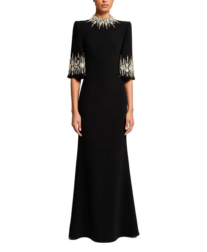 ジェニー・パッカム レディース トップス ワンピース マキシ Jenny Packham Ilana Embellished Maxi Dress Liquorice