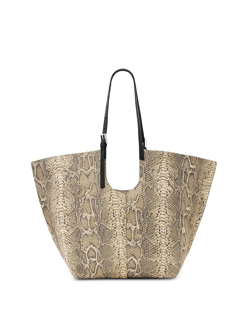 オールセインツ レディース バッグ プリント ALLSAINTS Ara Snake Print East Westote Desert White ホワイト