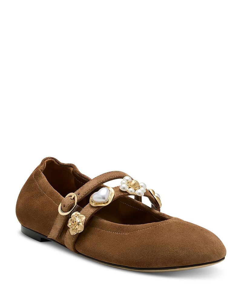 スチュアート ワイツマン レディース シューズ パンプス Stuart Weitzman Women'socharming Mary Jane Flats Toasted Almond｜ReVida 店